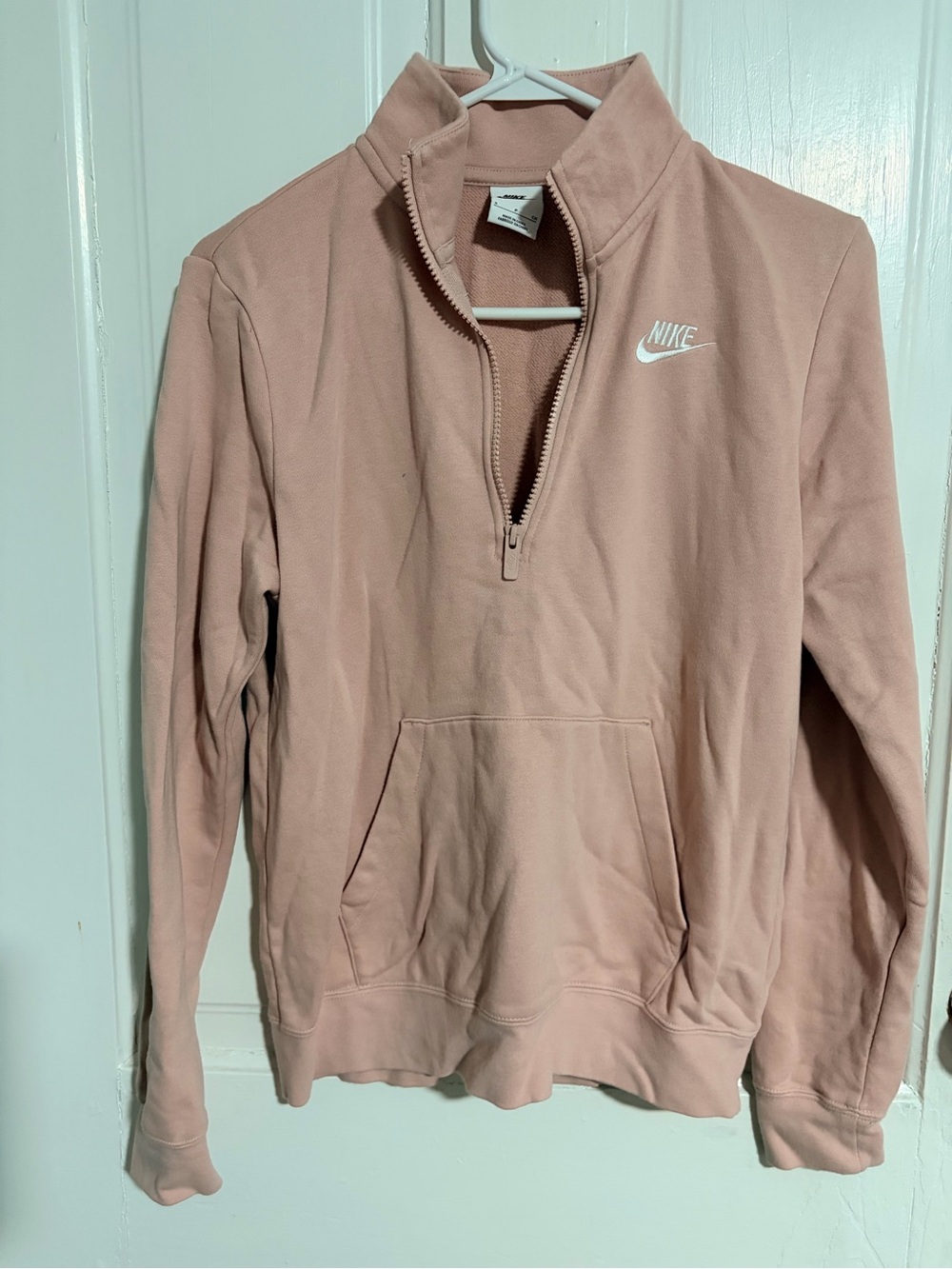 Nike Women’s Dusty Pink Half-Zip Sweatshirt
